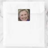 Hillary Clinton Vierkante Sticker (Tas)