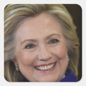 Hillary Clinton Vierkante Sticker (Voorkant)