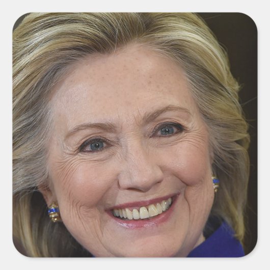 Hillary Clinton Vierkante Sticker (Voorkant)