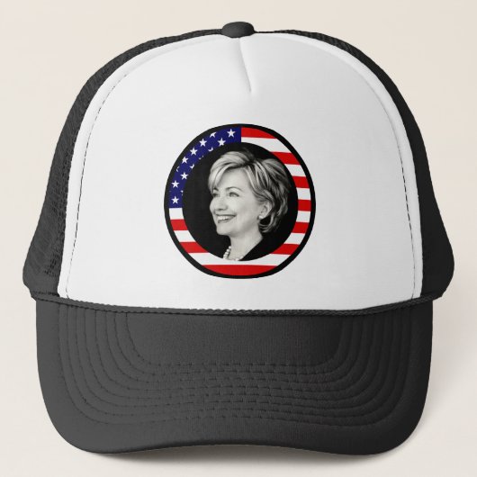 Hillary clinton: vlag van de vs : picturesque : trucker pet (Voorkant)