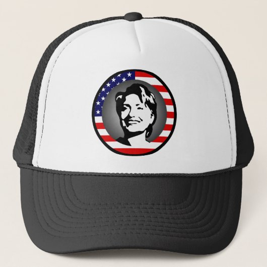 Hillary clinton: vlag van de vs : trucker pet (Voorkant)
