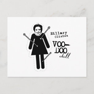 Hillary Clinton VooDoo Doll Briefkaart