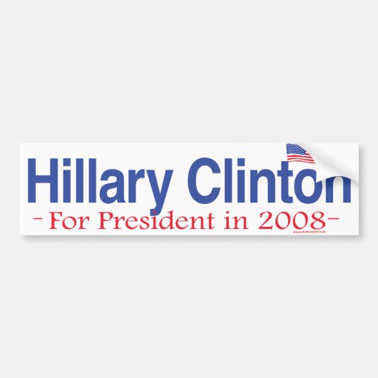 Hillary Clinton voor de Bumpersticker van Presiden (Voorkant)