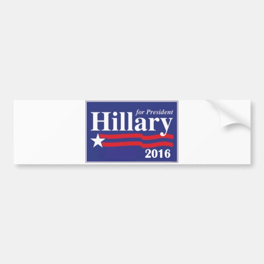 Hillary Clinton voor de Bumpersticker van Presiden (Voorkant)