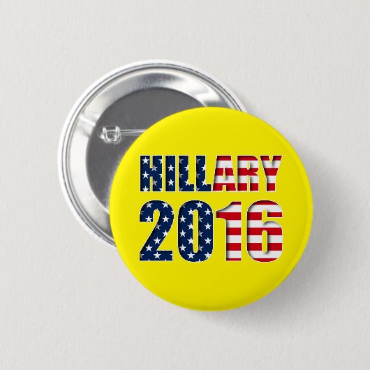 Hillary Clinton voor de Button van president 2016 (Voorkant /achterkant)