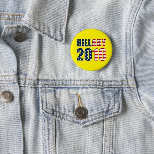 Hillary Clinton voor de Button van president 2016 (In situ)