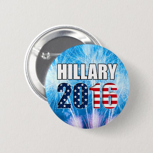 Hillary Clinton voor de Button van president 2016 (Voorkant /achterkant)