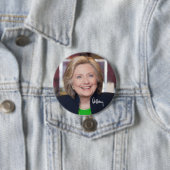 Hillary Clinton voor de Button van President Afbee (In situ)