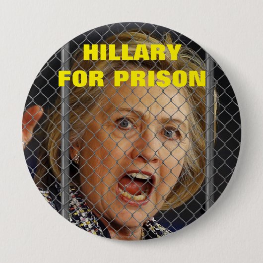 Hillary Clinton voor de gevangenis in 2016 Ronde Button 4,0 Cm (Voorkant)