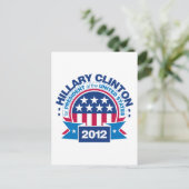 Hillary Clinton voor President 2012 Briefkaart (Staand voorkant)
