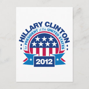 Hillary Clinton voor President 2012 Briefkaart