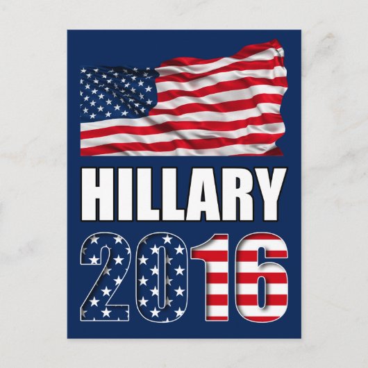 Hillary Clinton voor president 2016 Briefkaart (Voorkant)