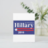 Hillary Clinton voor President 2016 Briefkaart (Staand voorkant)