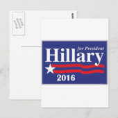 Hillary Clinton voor President 2016 Briefkaart (Voorkant / Achterkant)