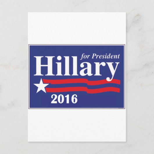 Hillary Clinton voor President 2016 Briefkaart (Voorkant)