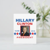 Hillary Clinton voor President 2016 Briefkaart (Staand voorkant)