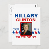 Hillary Clinton voor President 2016 Briefkaart (Voorkant / Achterkant)