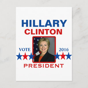 Hillary Clinton voor President 2016 Briefkaart