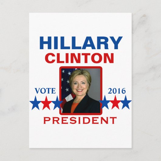 Hillary Clinton voor President 2016 Briefkaart (Voorkant)