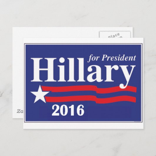 Hillary Clinton voor President 2016 Briefkaart (Voorkant / Achterkant)