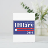Hillary Clinton voor President 2016 Briefkaart (Staand voorkant)