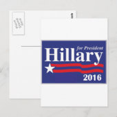 Hillary Clinton voor President 2016 Briefkaart (Voorkant / Achterkant)