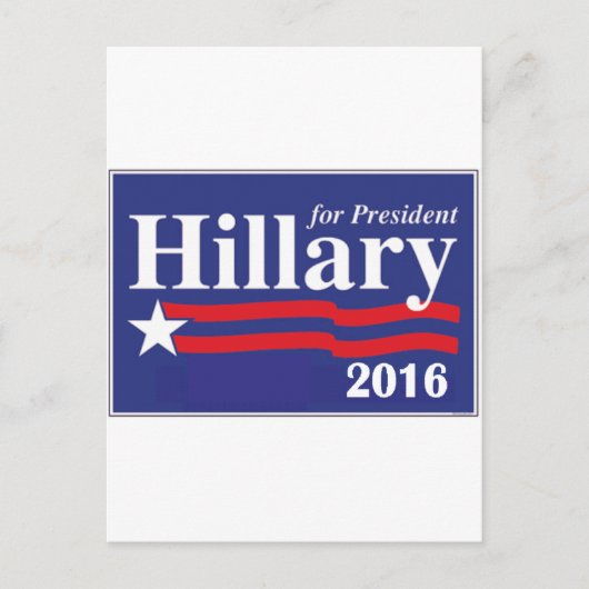 Hillary Clinton voor President 2016 Briefkaart (Voorkant)