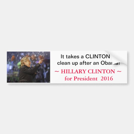 Hillary Clinton voor President 2016 - bumpersticke Bumpersticker (Voorkant)