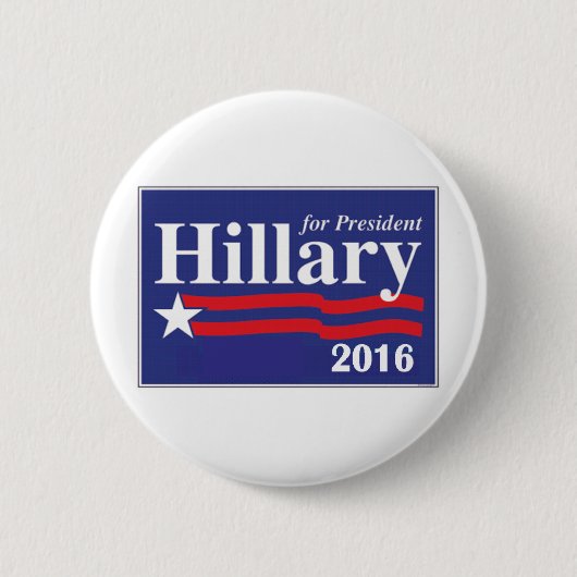 Hillary Clinton voor President 2016 Button Pin (Voorkant)