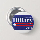 Hillary Clinton voor President 2016 Button Pin (Voorkant /achterkant)