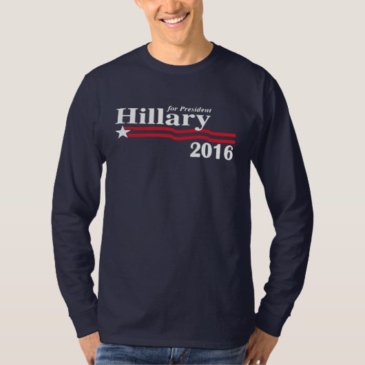Hillary Clinton voor President 2016 Campaign Shirt (Voorkant)