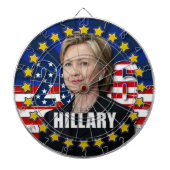 Hillary Clinton voor president 2016-dartboard Dartbord (Voorkant)