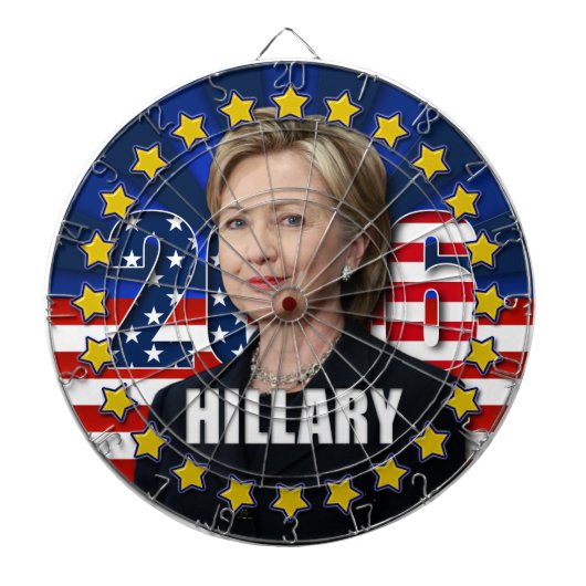 Hillary Clinton voor president 2016-dartboard Dartbord (Voorkant)