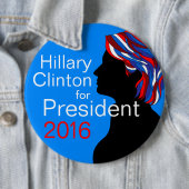 Hillary Clinton voor President 2016 Grote Button (In situ)