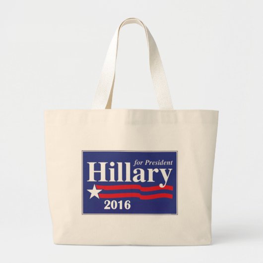 Hillary Clinton voor President 2016 Grote Tote Bag (Voorkant)