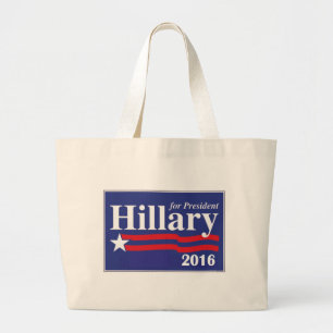 Hillary Clinton voor President 2016 Grote Tote Bag