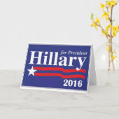 Hillary Clinton voor President 2016 Kaart (Gele Bloem)