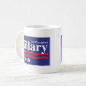 Hillary Clinton voor President 2016 koffie-Mok Koffiemok (Voorkant links)