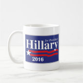 Hillary Clinton voor President 2016 koffie-Mok Koffiemok (Links)