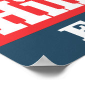 Hillary Clinton voor President 2016 Poster (Hoek)