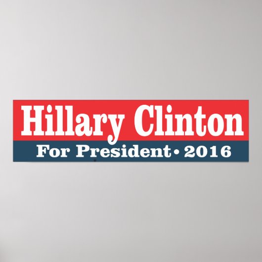 Hillary Clinton voor President 2016 Poster (Voorkant)