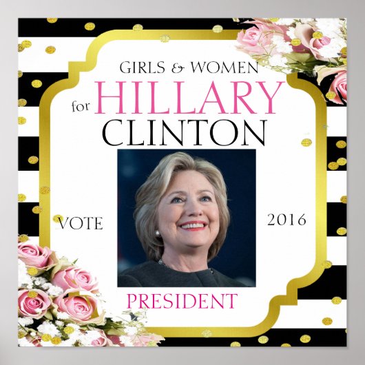 Hillary Clinton voor President 2016 Poster (Voorkant)
