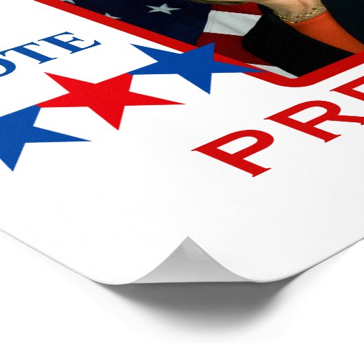 Hillary Clinton voor President 2016 Poster (Hoek)