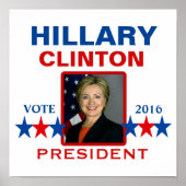 Hillary Clinton voor President 2016 Poster (Voorkant)