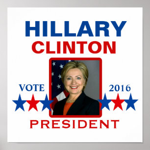 Hillary Clinton voor President 2016 Poster