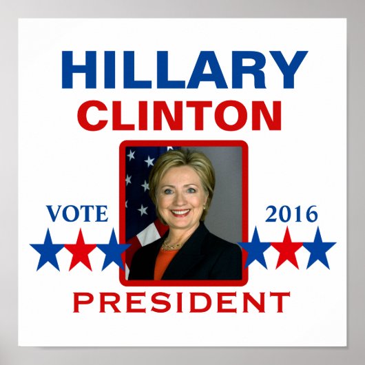 Hillary Clinton voor President 2016 Poster (Voorkant)