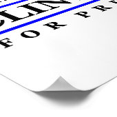 Hillary Clinton voor President 2016 poster. Poster (Hoek)