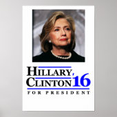 Hillary Clinton voor President 2016 poster. Poster (Voorkant)