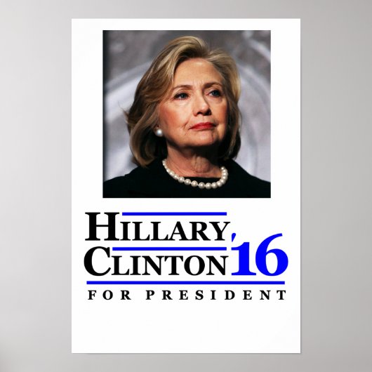 Hillary Clinton voor President 2016 poster. Poster (Voorkant)