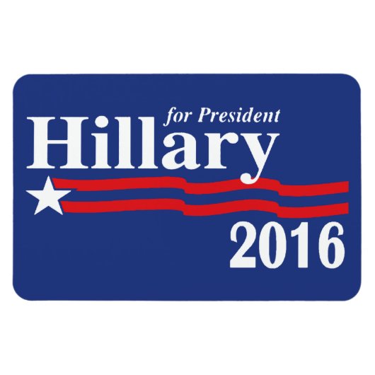Hillary Clinton voor President 2016 Premium Magnet Magneet (Horizontaal)
